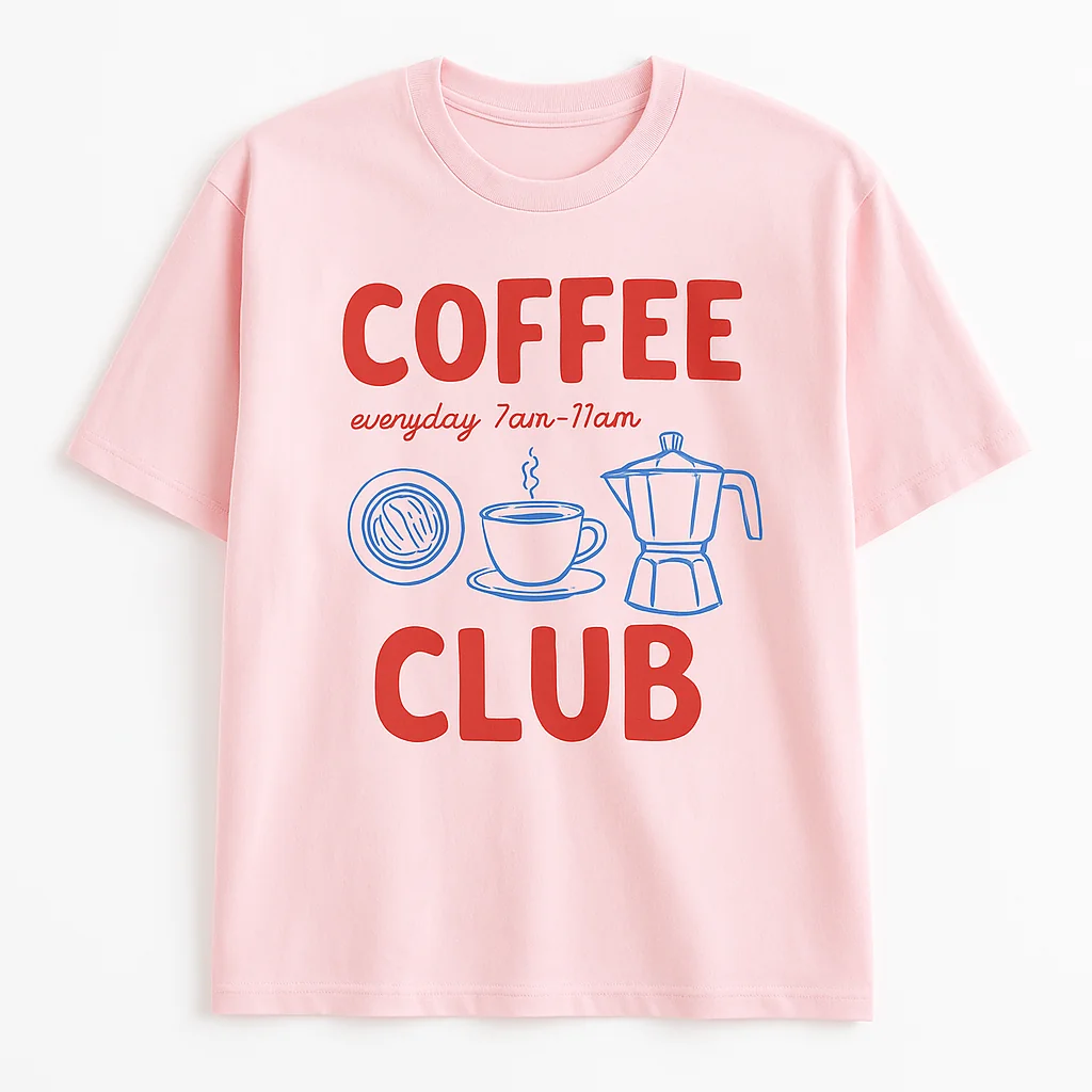 Brew Club Graphic Tee Shirt - Cozy Caffeine-Fueled Comfort