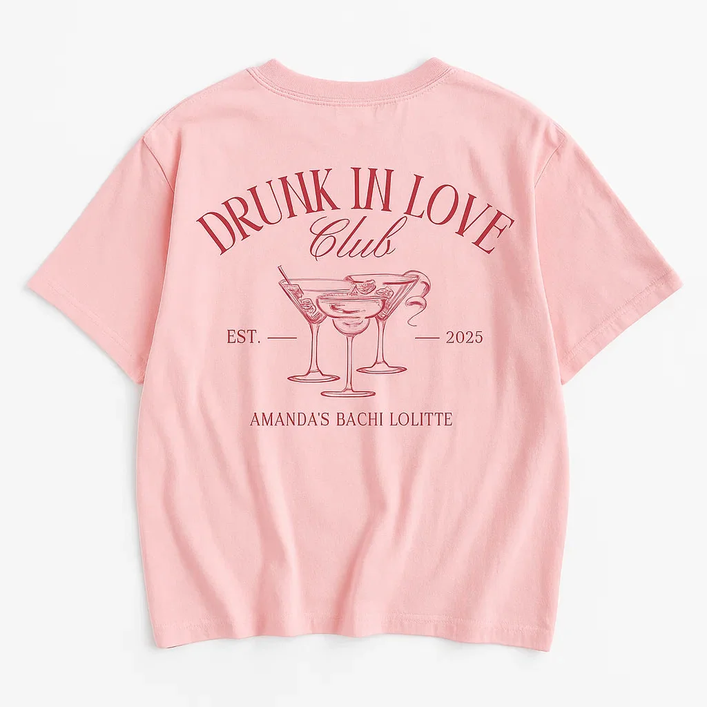 Cocktail Graphic Pink T-Shirt for Women - Fun & Festive Tee