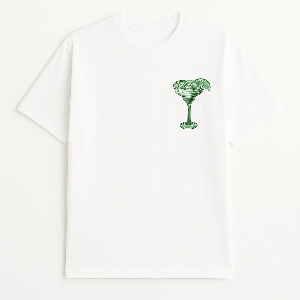 Vintage Margarita Graphic Tee - Beach Vibes Cocktail Club Shirt