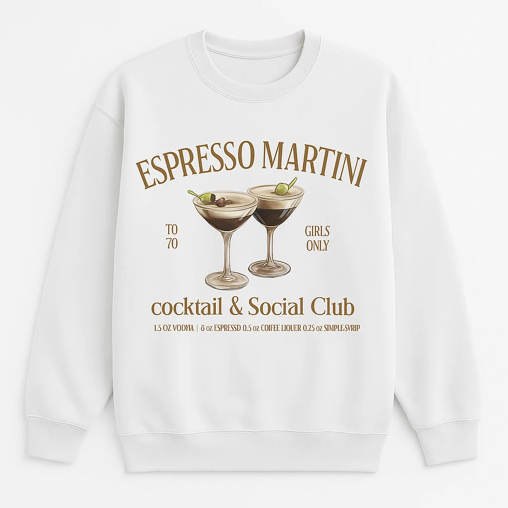 Espresso Martini Graphic Tee - Stylish Social Club Womens T-Shirt