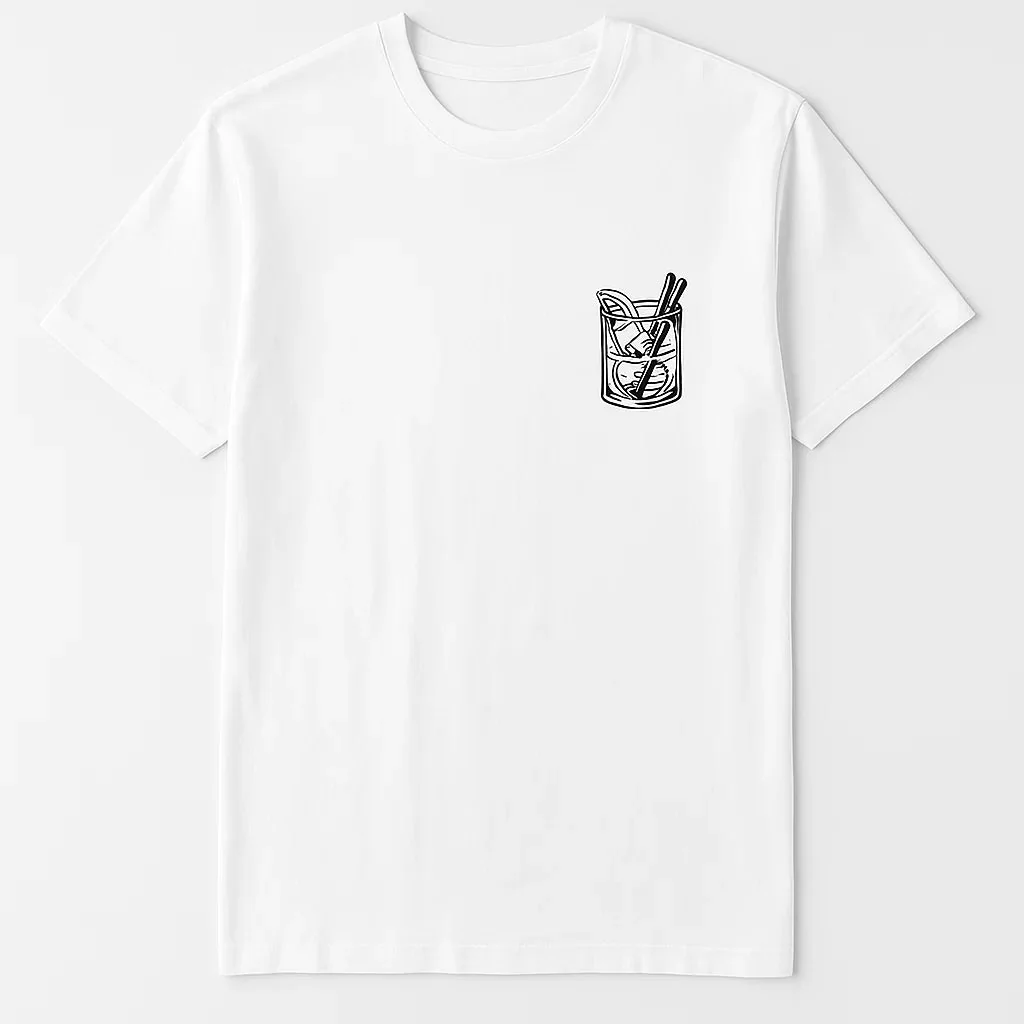 Playful Cocktail Graphic Tee for Stylish Summer Nights