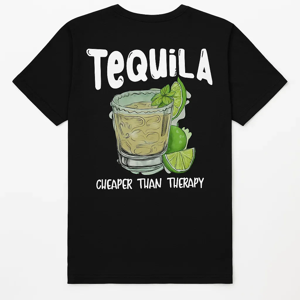 Funny Tequila Graphic Cotton T-Shirt