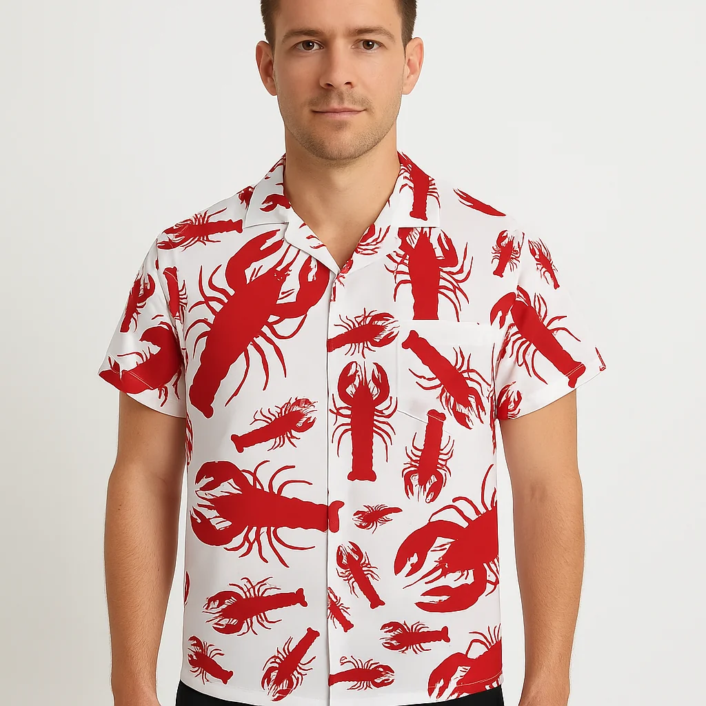 Red Lobster Print Shirt