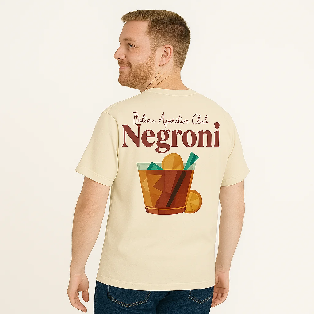 Negroni Graphic Cotton T-Shirt in Black | Italian Spirited Tee
