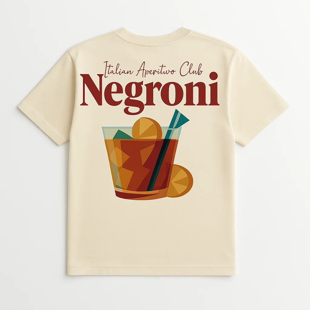 Negroni Graphic Cotton T-Shirt in Black | Italian Spirited Tee