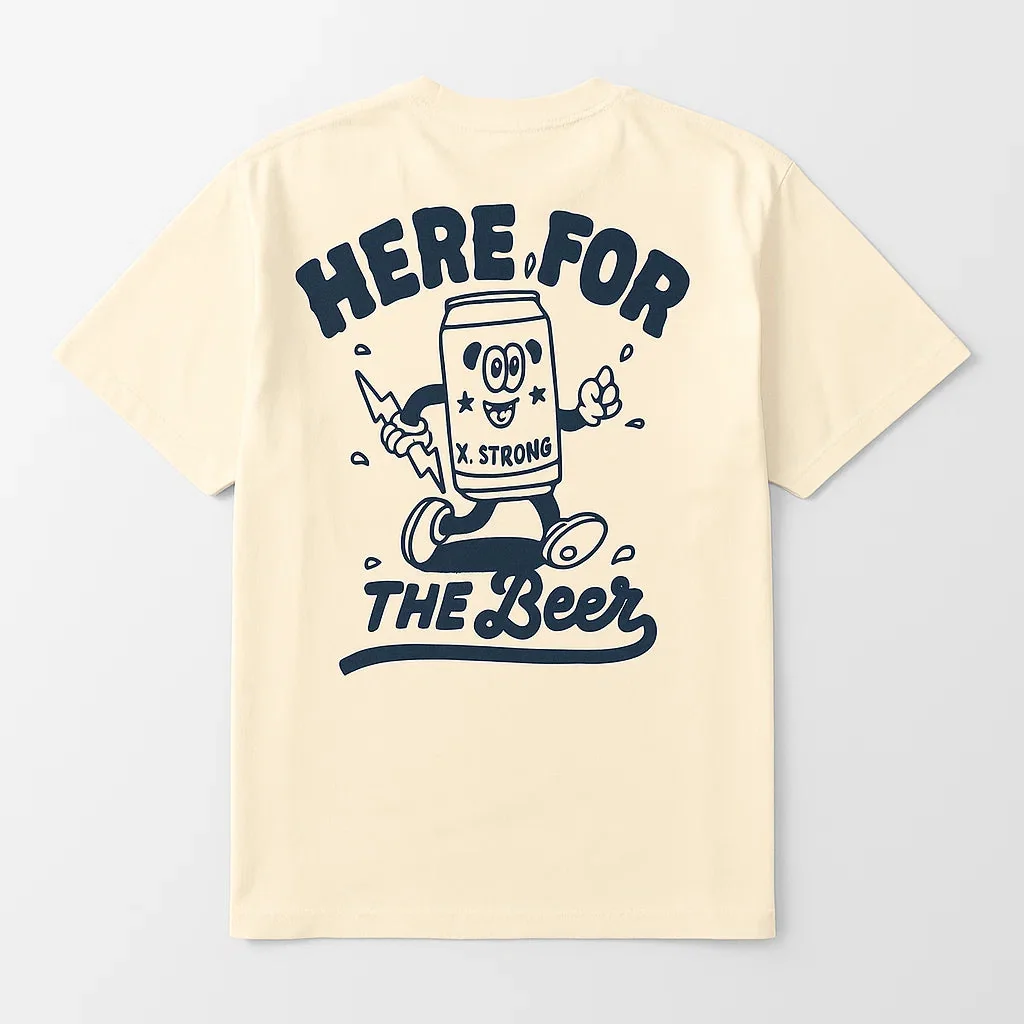 Beer Can Graphic Tee for Men