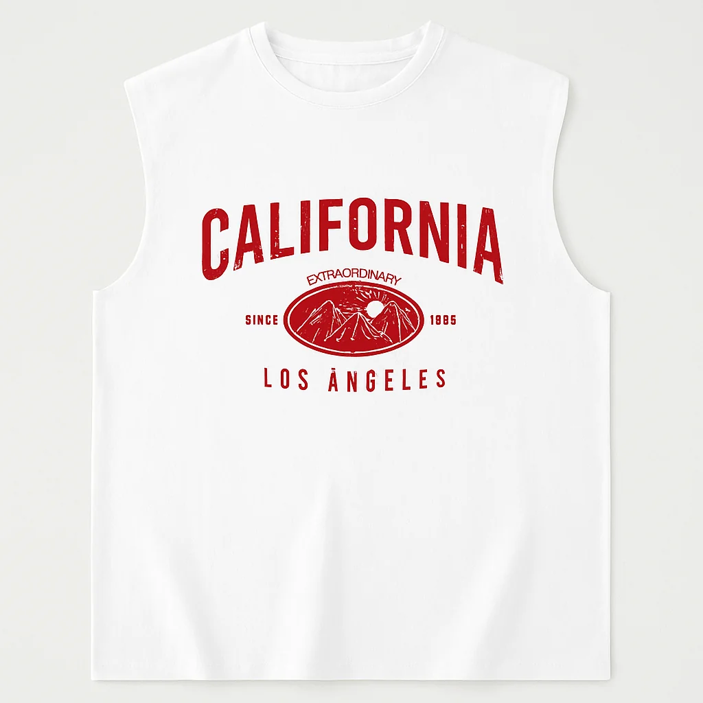Retro LA Grit Muscle-Cut T-Shirt - Cali ‘86