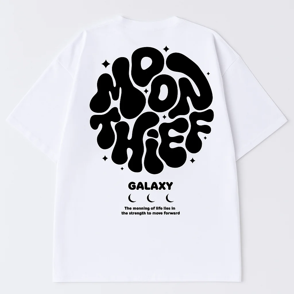 Cosmic Energy Graphic T-Shirt - Unique Moon Inspired Design
