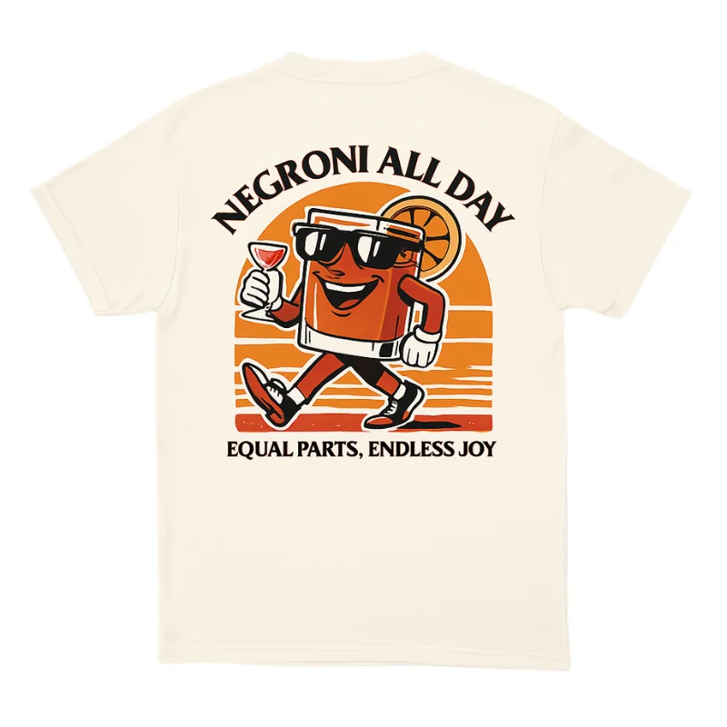 Sophisticated Negroni Glass Sunset Graphic Tee