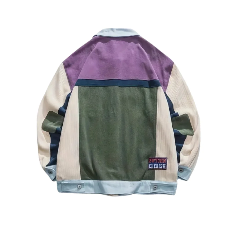 Vintage Patchwork Jacket with Retro Patches