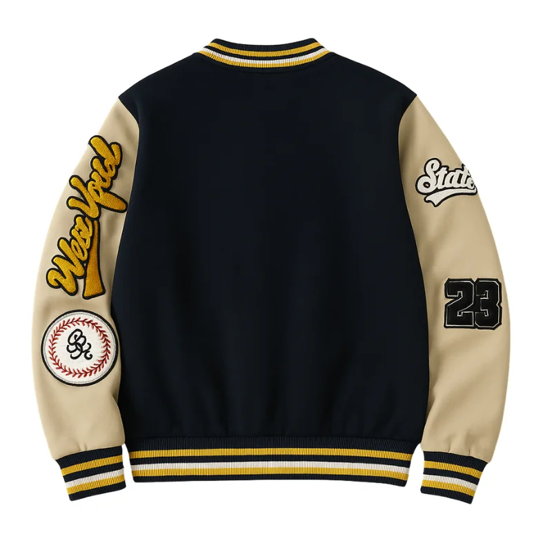 Varsity Jacket with Vintage Athletic Heritage | Wool-Blend & Faux Leather