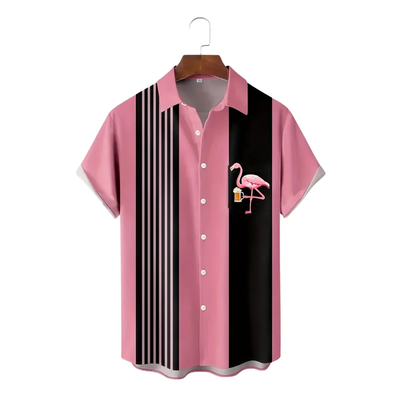 FlaminDrip Pink Button-Up Shirt for Bold Style