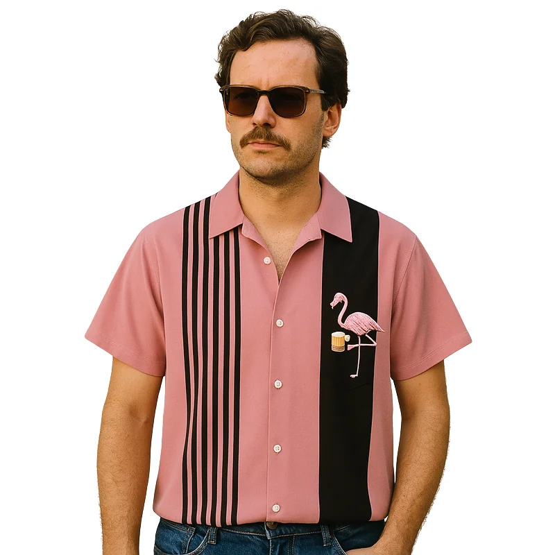 FlaminDrip Pink Button-Up Shirt for Bold Style