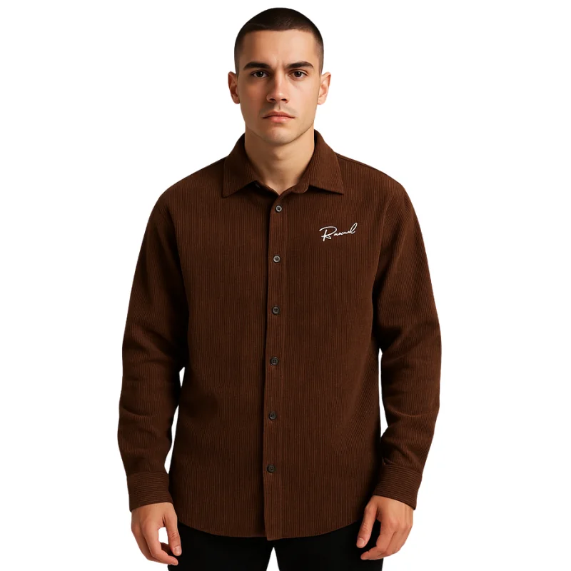 Premium Corduroy Outlander Shirt - Earthy Tone, Relaxed Fit