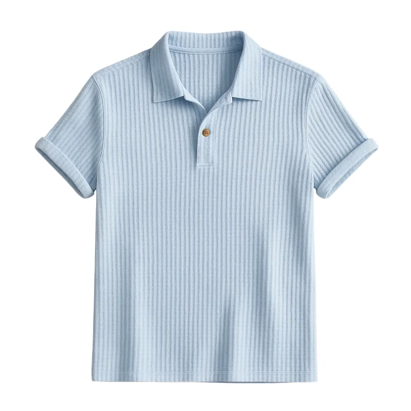 Vintage Boardwalk Blue Cotton Polo Shirt