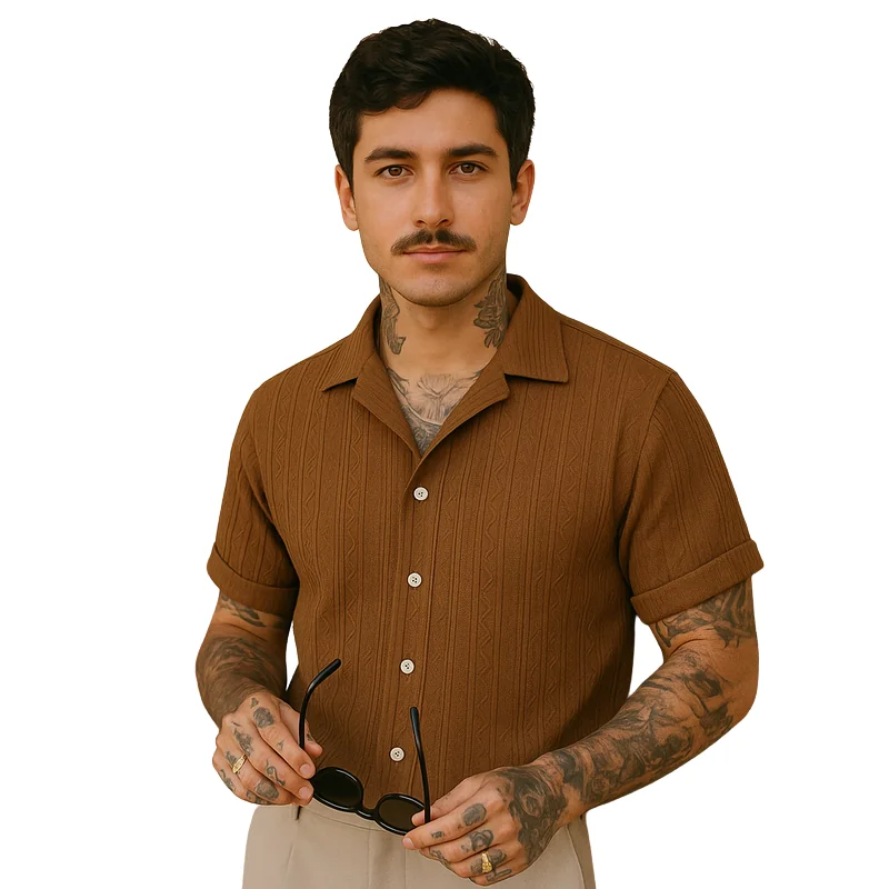 Vintage Renaissance Printed Dress Shirt