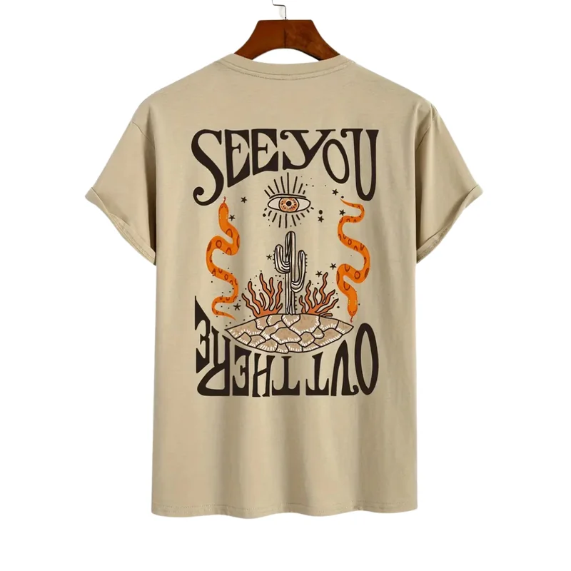 Mystic Gaze Black T-Shirt with Mystical Symbol Design