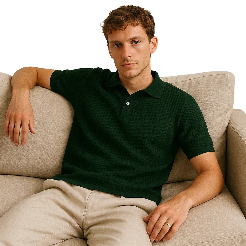 Forest Green Classic Polo Shirt for Stylish Men - Breathable & Durable