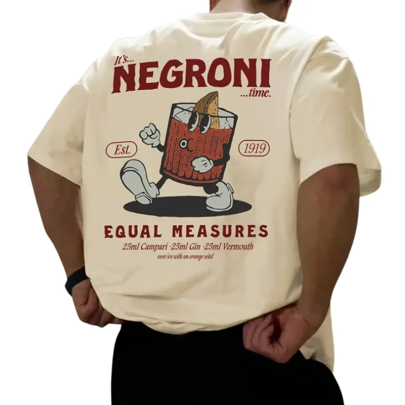 Negroni Cocktail Graphic Tee - Fun & Playful Shirt
