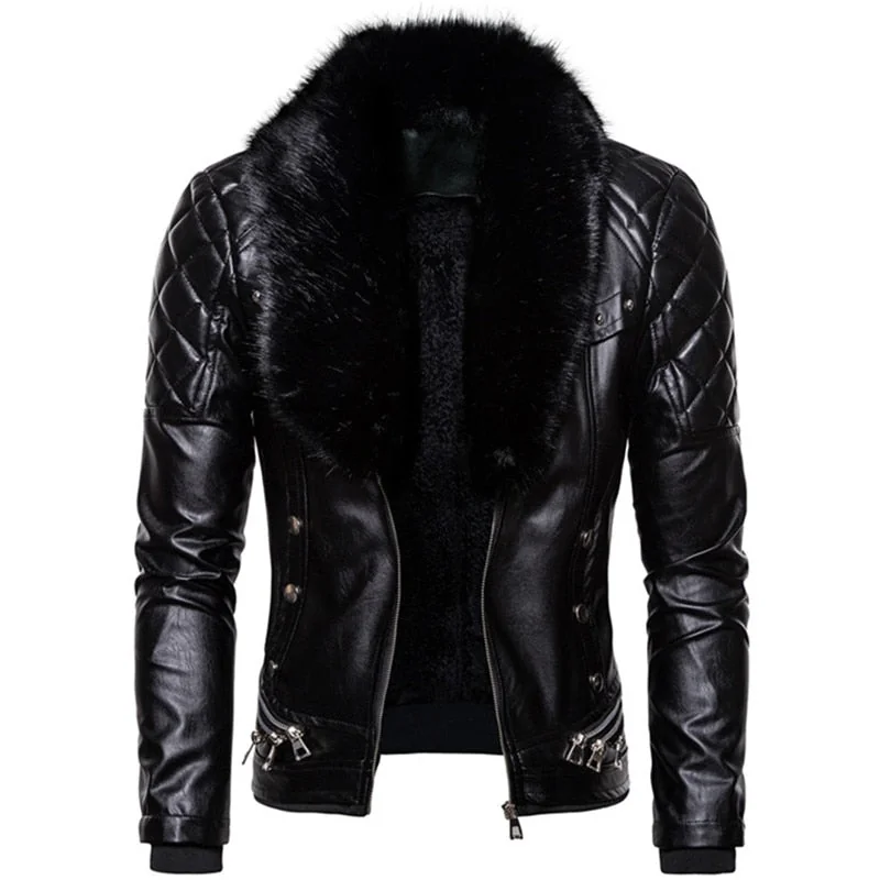 Premium Faux Leather Biker Jacket for Men