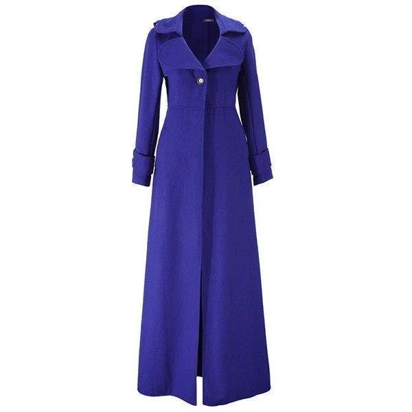 Elegant Wool & Polyester Vintage Coat for Women