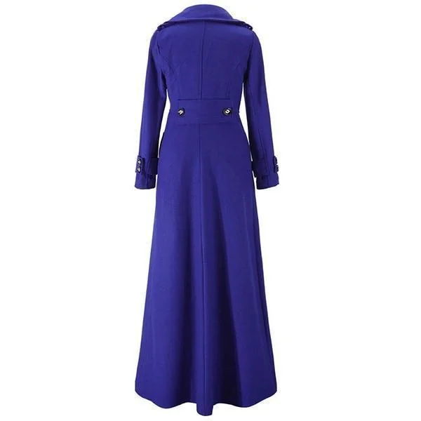 Elegant Wool & Polyester Vintage Coat for Women