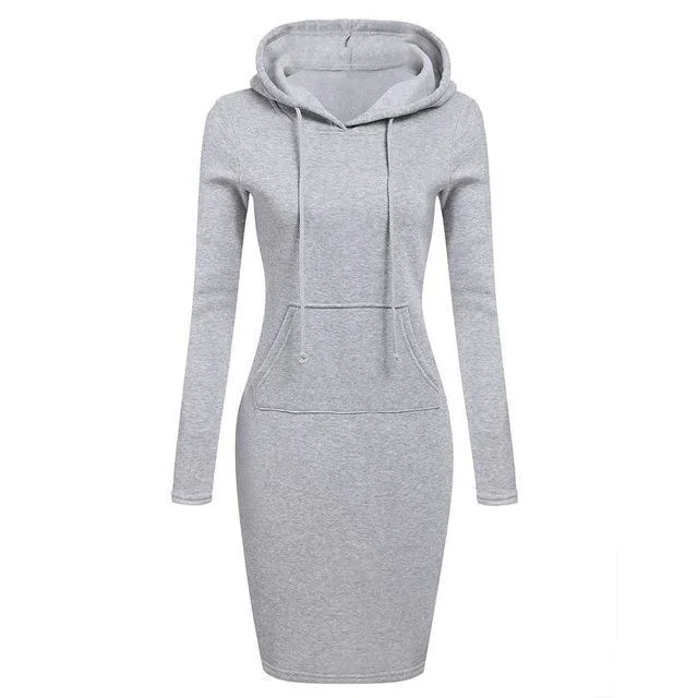 Gothic Style Cotton Hoodie Dress Womens Premium Collection