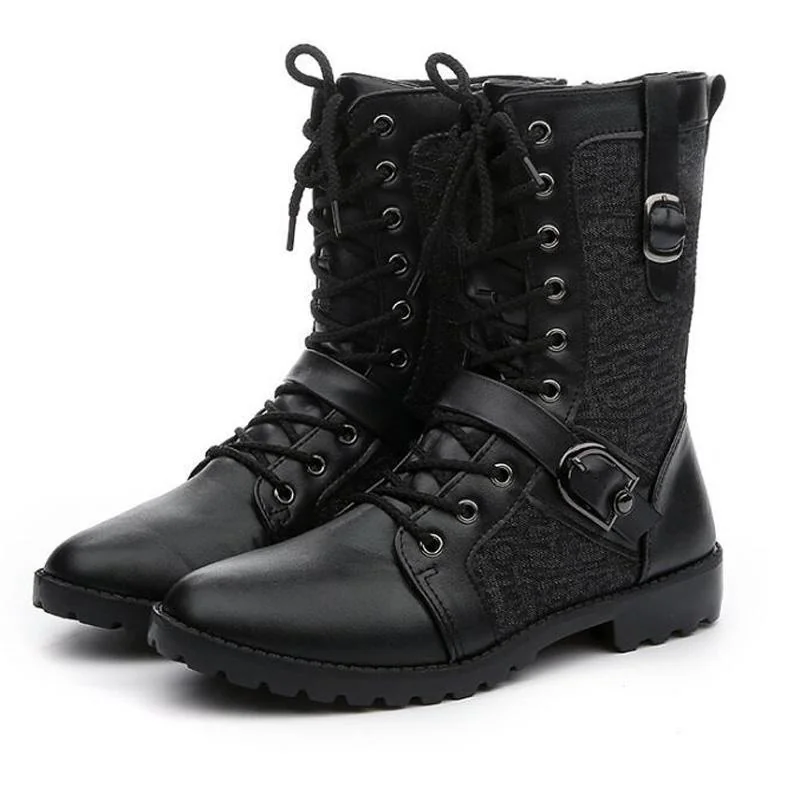 Stylish Black Mens Leather Boots