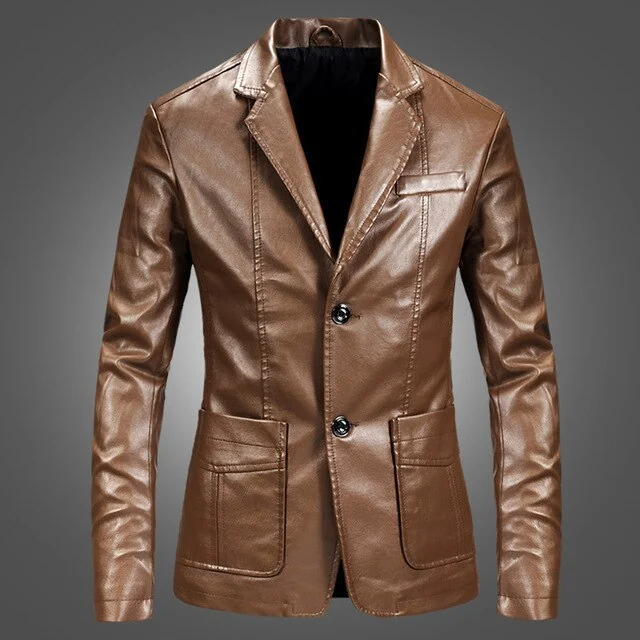Premium Faux Leather & Suede Mens Jacket