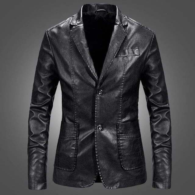Premium Faux Leather & Suede Mens Jacket