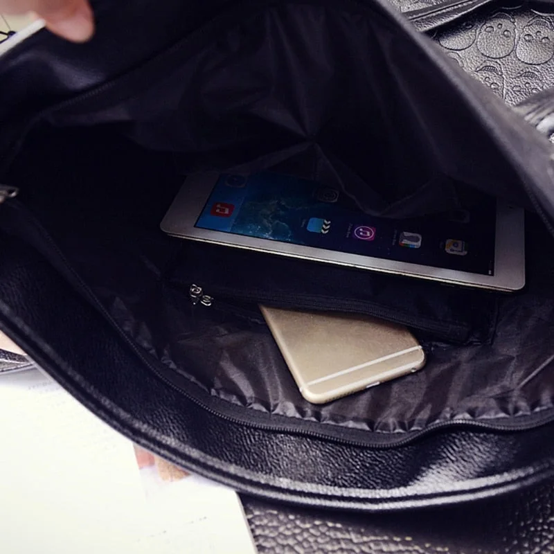 Skull Embossed Tote Bag with Tassel Details