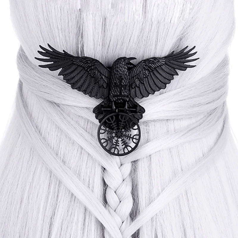 Gothic Crow Zinc Alloy Hair Clip Black Gothic Beauty Style