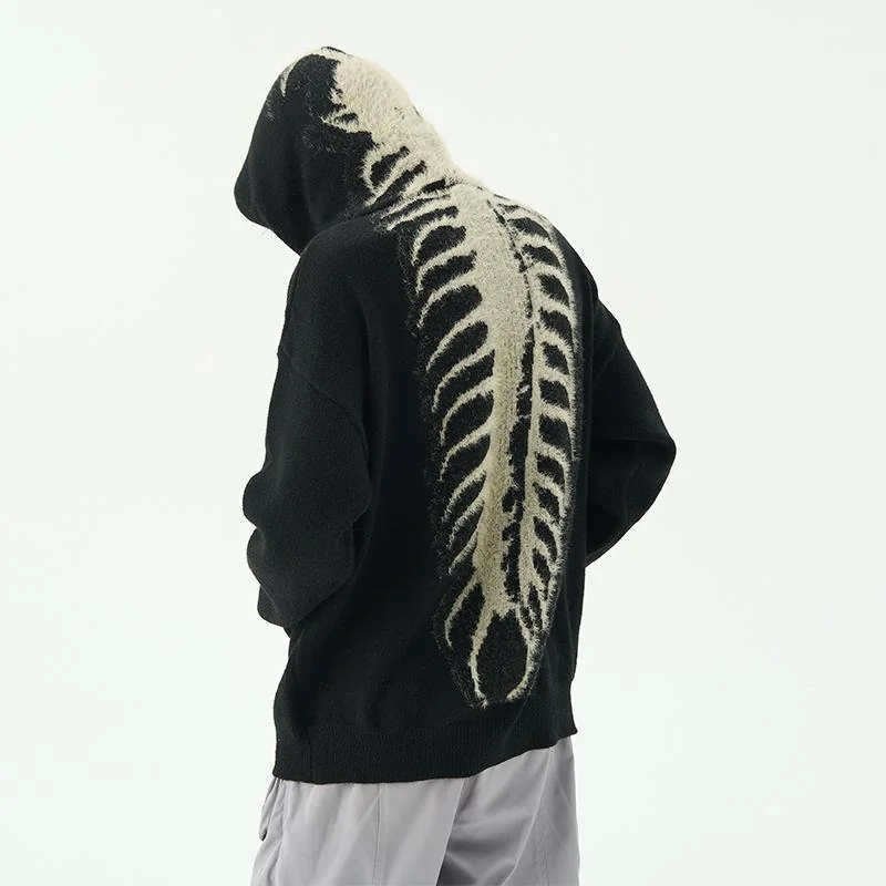 Centipede Knit Hoodie Mens Premium Cotton Blend