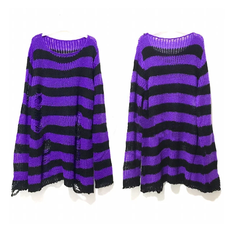 Chic Knitted Goth Sweater in Premium Cotton Blend