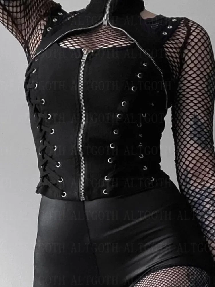 Gothic Style Premium Cotton and Polyester Womens Corset in Black