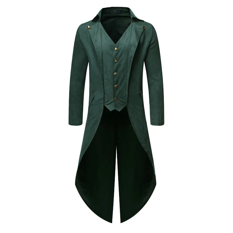 Mens Vintage Gothic Tailcoat in Premium Cotton Blend