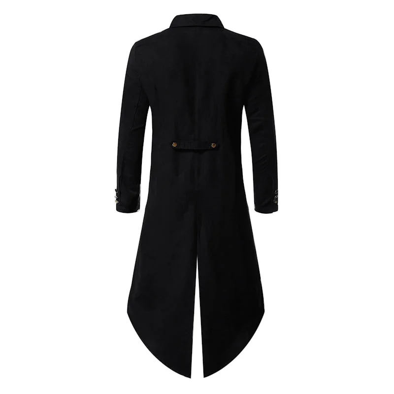 Mens Vintage Gothic Tailcoat in Premium Cotton Blend