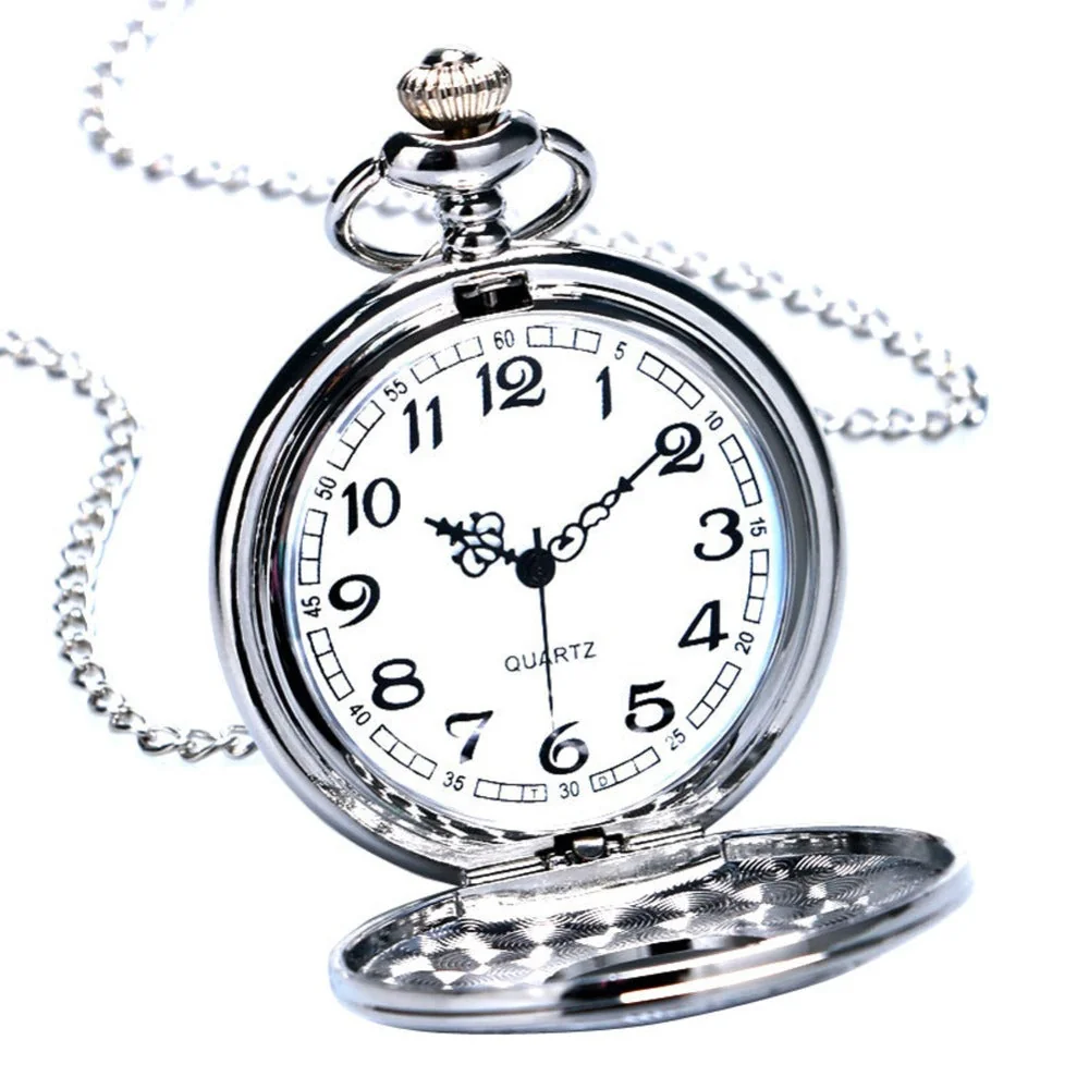 Vintage Alloy Pocket Watch Chain 80cm Silver