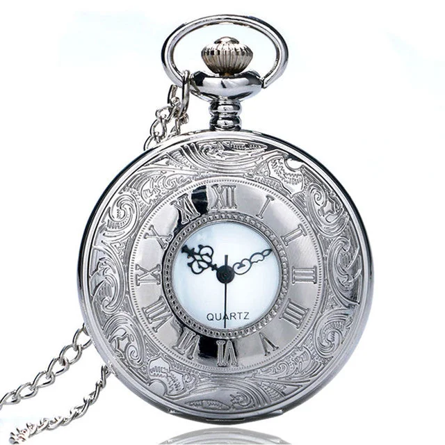 Vintage Alloy Pocket Watch Chain 80cm Silver