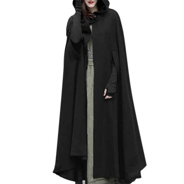 Fashionable Womens Hooded Cloak in Premium Cotton Blend