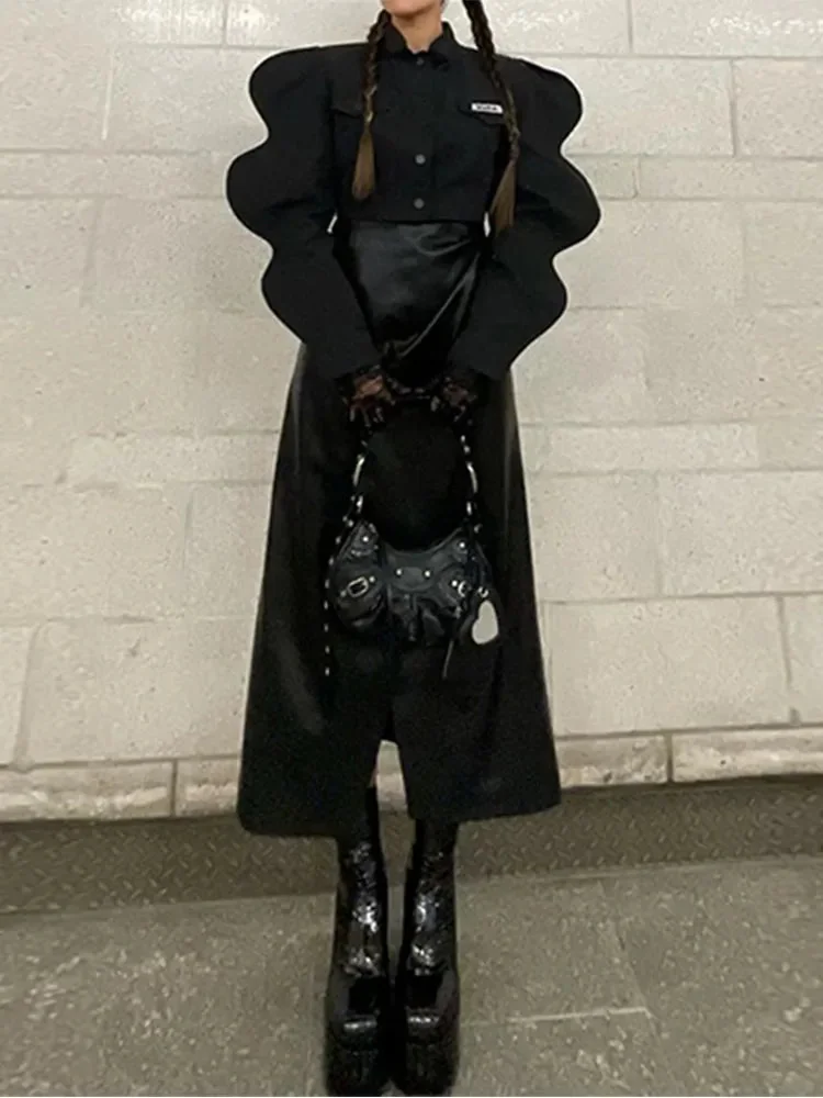 Black Womens Premium Cotton Polyester Blend Jacket