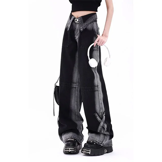 Black Wide Leg Pants with Premium Cotton & Polyester Blend