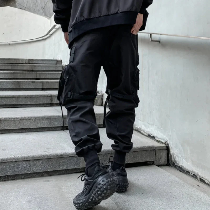 Black Cargo Pants for Men Premium Cotton Polyester Blend