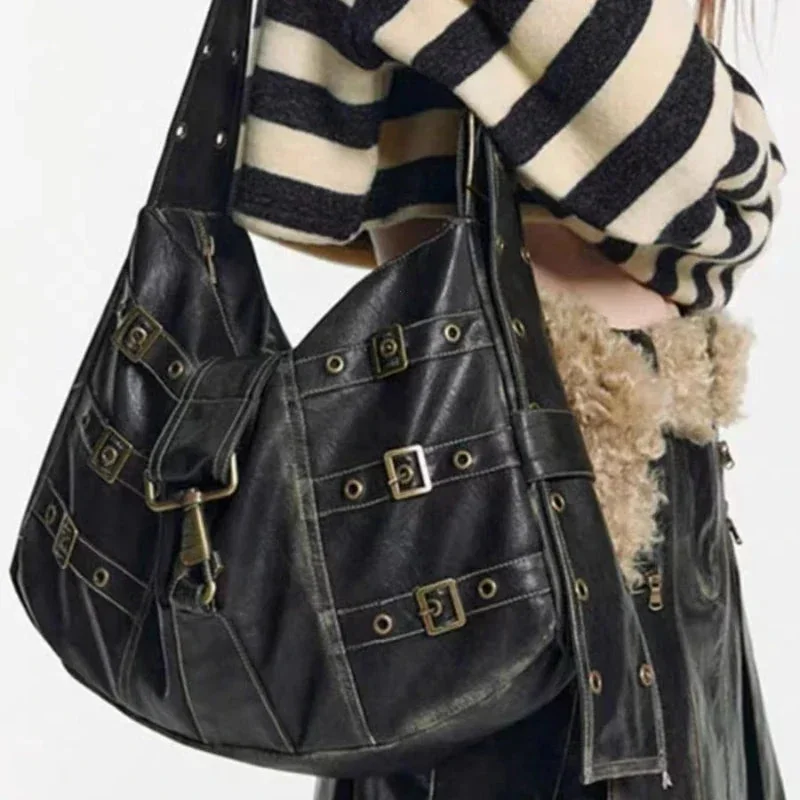 Chic Black Vintage Womens Shoulder Bag - Premium Quality