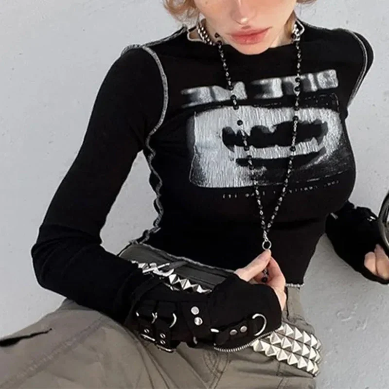 Chic Black Cotton Polyester Womens Top