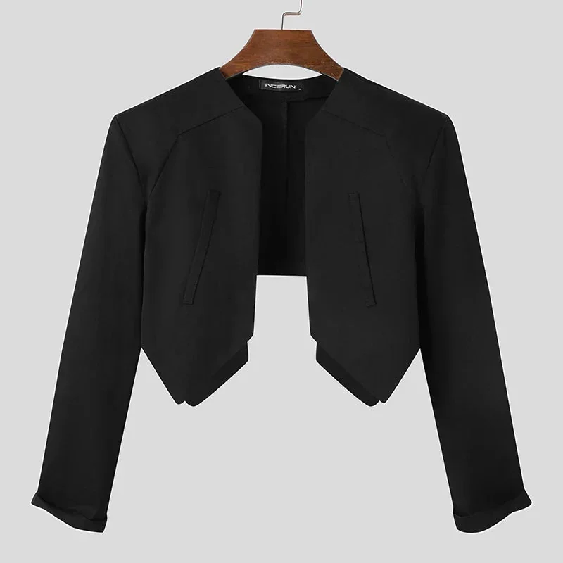 Premium Black Cotton Polyester Mens Blazer