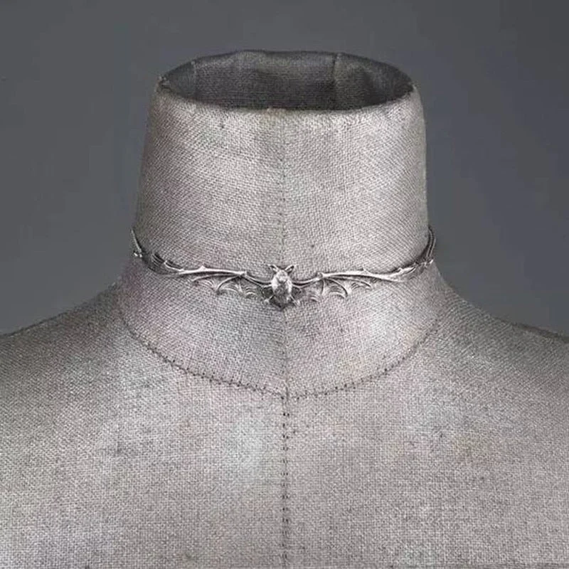Gothic Bat Premium Alloy Choker Necklace