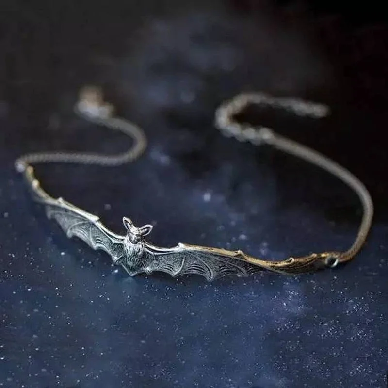 Gothic Bat Premium Alloy Choker Necklace