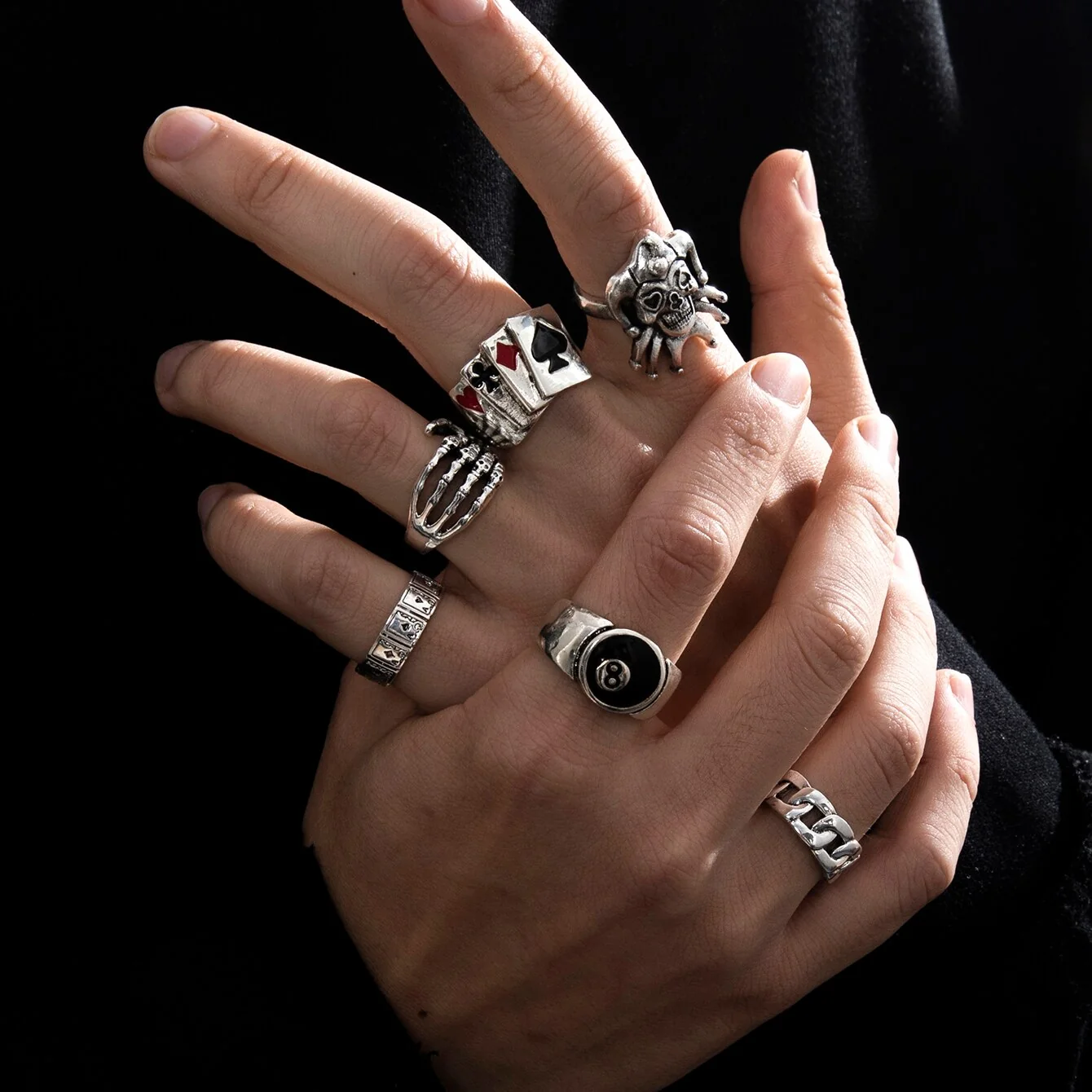 Vintage Gothic Ring Set in Premium Alloy