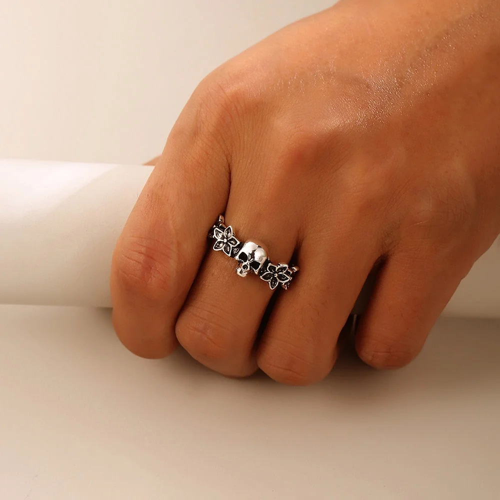 Premium Skull Flower Ring - Elegant Limited Edition Jewelry